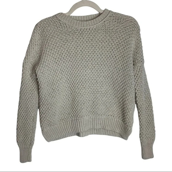 47. MADEWELL Women’s French Quarter Pullover Sweater Beige Size XXS - Picture 2 of 9